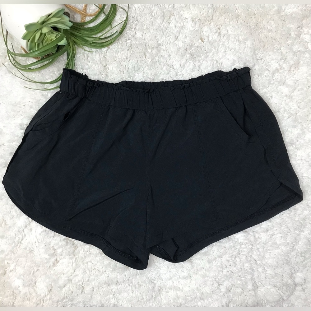 Athleta Women's Black Elastic Athletic Running Shorts